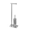 KubeBath 8227- 8202 Aqua Rondo Free Standing Toilet Paper Holder with Toilet Brush in Triple Chrome