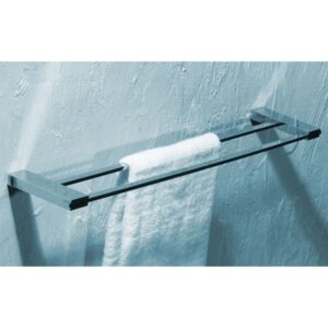 KubeBath 94008 Aqua Fino Double Towel Bar in Triple Chrome