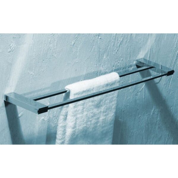 KubeBath 94008 Aqua Fino Double Towel Bar in Triple Chrome