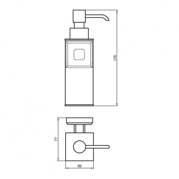 Kubebath 9932 Aqua Nuon Wall Mount Stainless Steel Soap Dispenser