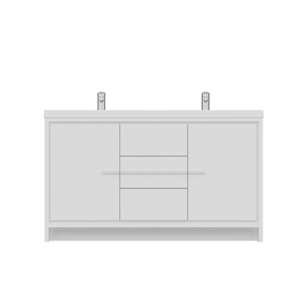 Alya Bath AB-MD660D Sortino 59 1/8 Inch Double Modern Bathroom Vanity