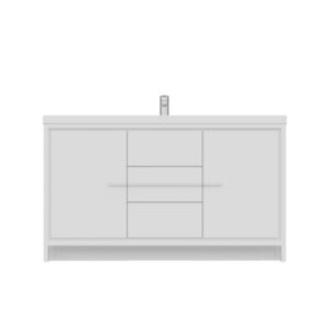 Alya Bath AB-MD660S Sortino 59 1/8 Inch Single Modern Bathroom Vanity