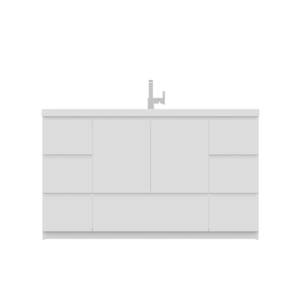 Alya Bath AB-MOA60S Paterno 59 1/8 Inch Single Modern Freestanding Bathroom Vanity