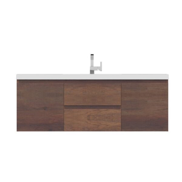 Alya Bath AB-MOF60S Paterno 59 1/8 Inch Single Modern Wall Mounted Bathroom Vanity