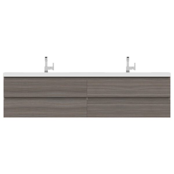 Alya Bath AB-MOF84D Paterno 83 1/2 Inch Modern Wall Mounted Bathroom Vanity