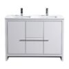 Kubebath AD648D Dolce 48 Inch Freestanding Double Sink Bath Vanity with White Quartz Counter-Top