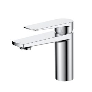 Kubebath AFB12801 Aqua Letti Single Lever Bathroom Vanity Faucet in Chrome