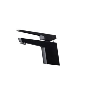 Kubebath AFB13BK Aqua Siza Single Lever Modern Bathroom Vanity Faucet in Matte Black