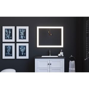 Castello USA ANGELINA2430 Angelina 24 x 30 Inch LED Bathroom Mirror with Touch Button Activation