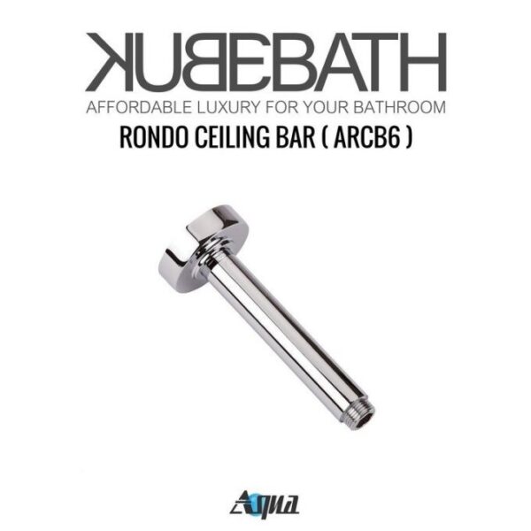 Kubebath R-CR8HH2V Aqua Rondo Shower Set with 8 Inch Ceiling Mount Round Rain Showerhead and Handheld