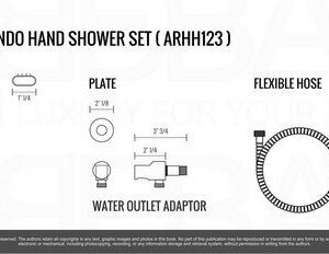 Kubebath ARHH123 Aqua Rondo by KubeBath Handheld Kit With Handheld, 5 Inch Long Hose and Wall Adapter