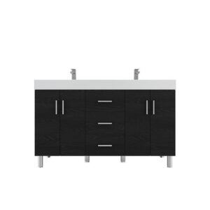 Alya Bath AT-8043-60 Ripley 59 1/8 Inch Freestanding Double Sink Bathroom Vanity