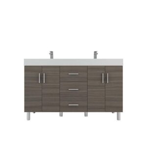 Alya Bath AT-8043-60 Ripley 59 1/8 Inch Freestanding Double Sink Bathroom Vanity