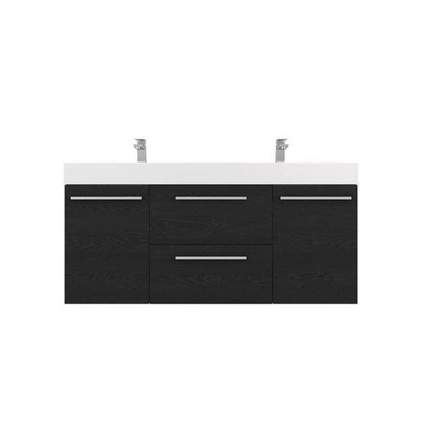 Alya Bath AT-8047-60 Ripley 59 1/8 Inch Wall Mounted Double Sink Bathroom Vanity