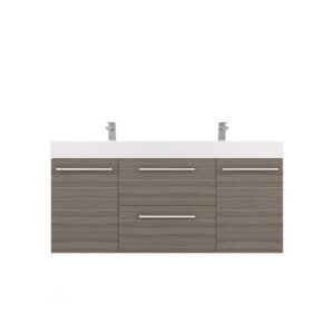 Alya Bath AT-8047-60 Ripley 59 1/8 Inch Wall Mounted Double Sink Bathroom Vanity