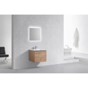 Kubebath BALLI24 Balli 24 Inch Modern Wall Mounted Single Sink Bathroom Vanity with Reinforced Acrylic Composite Top