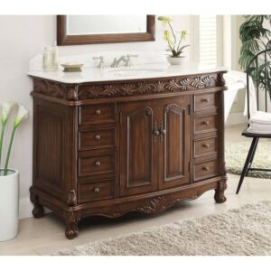 Chans Furniture BC-036W-48 Florence 48 Inch Bathroom Sink Vanity