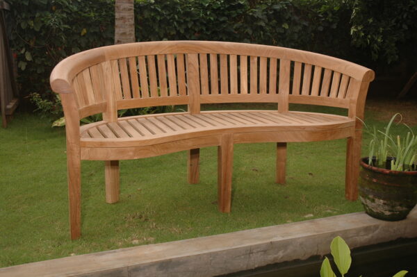 Anderson Curve 3 Seater Bench Extra Thick Wood