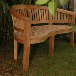 Anderson Curve 3 Seater Bench Extra Thick Wood