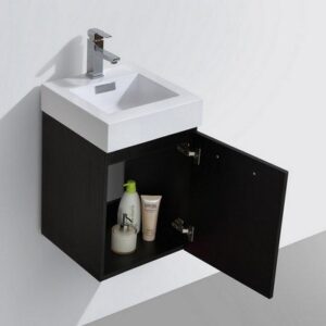 Kubebath BSL16 Bliss 16 Inch Wall Mount Single Sink Bath Vanity