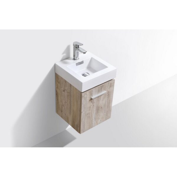 Kubebath BSL16 Bliss 16 Inch Wall Mount Single Sink Bath Vanity