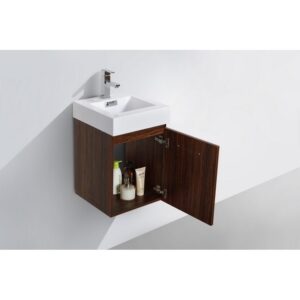 Kubebath BSL16 Bliss 16 Inch Wall Mount Single Sink Bath Vanity