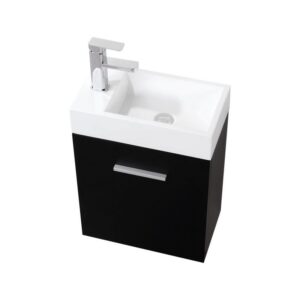 Kubebath BSL18 Bliss 18 1/4 Inch Wall Mount Single Sink Bath Vanity