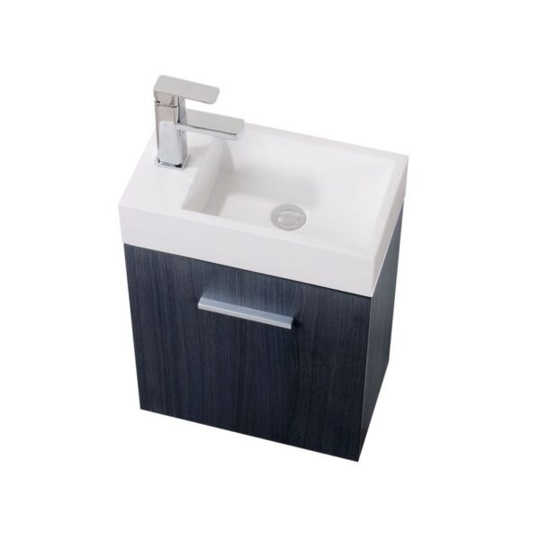 Kubebath BSL18 Bliss 18 1/4 Inch Wall Mount Single Sink Bath Vanity