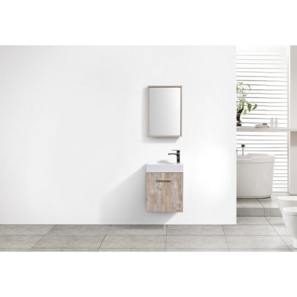 Kubebath BSL18 Bliss 18 1/4 Inch Wall Mount Single Sink Bath Vanity