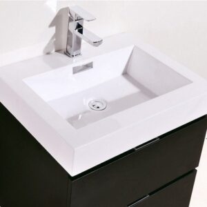 Kubebath BSL24 Bliss 23 5/8 Inch Wall Mount Single Sink Bath Vanity