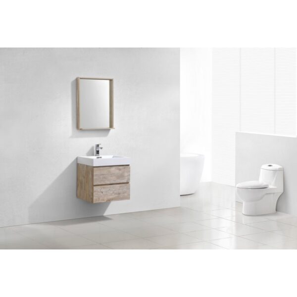 Kubebath BSL24 Bliss 23 5/8 Inch Wall Mount Single Sink Bath Vanity