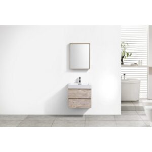 Kubebath BSL24 Bliss 23 5/8 Inch Wall Mount Single Sink Bath Vanity