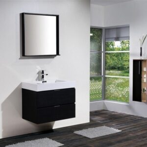 Kubebath BSL30 Bliss 29 1/2 Inch Wall Mount Single Sink Bath Vanity