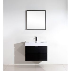 Kubebath BSL30 Bliss 29 1/2 Inch Wall Mount Single Sink Bath Vanity