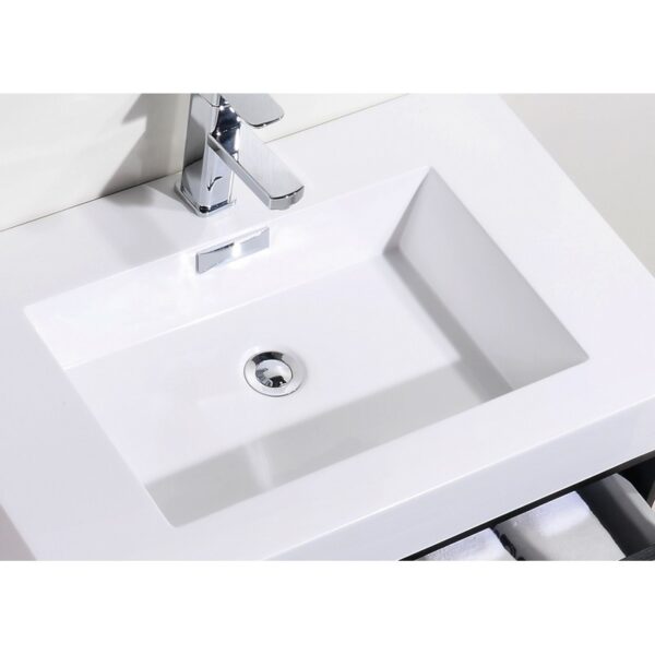 Kubebath BSL30 Bliss 29 1/2 Inch Wall Mount Single Sink Bath Vanity