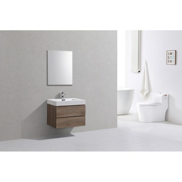 Kubebath BSL30 Bliss 29 1/2 Inch Wall Mount Single Sink Bath Vanity