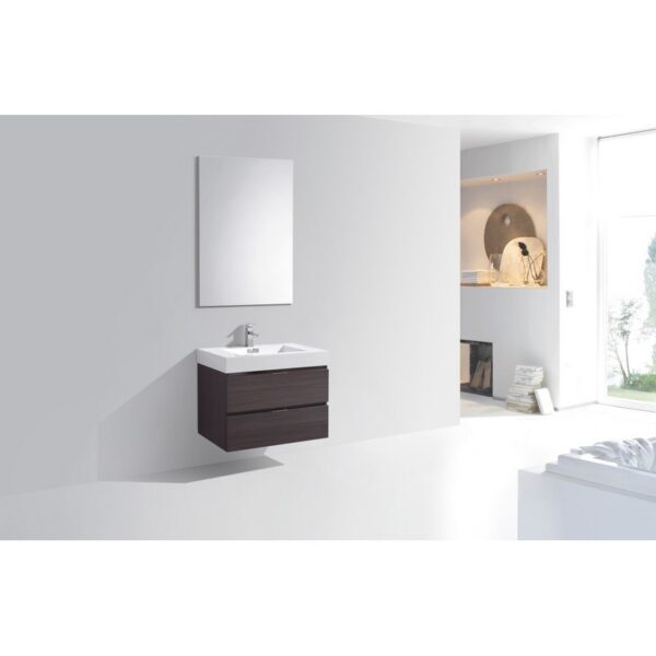 Kubebath BSL30 Bliss 29 1/2 Inch Wall Mount Single Sink Bath Vanity