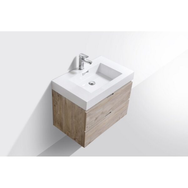 Kubebath BSL30 Bliss 29 1/2 Inch Wall Mount Single Sink Bath Vanity