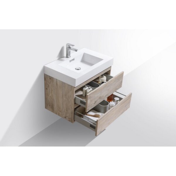 Kubebath BSL30 Bliss 29 1/2 Inch Wall Mount Single Sink Bath Vanity