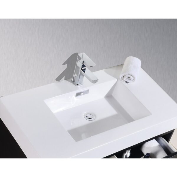 Kubebath BSL36 Bliss 35 1/2 Inch Wall Mount Single Sink Bath Vanity