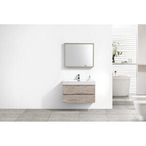 Kubebath BSL36 Bliss 35 1/2 Inch Wall Mount Single Sink Bath Vanity