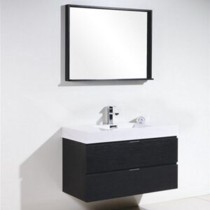 Kubebath BSL40 Bliss 39 1/2 Inch Wall Mount Single Sink Bath Vanity