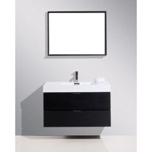 Kubebath BSL40 Bliss 39 1/2 Inch Wall Mount Single Sink Bath Vanity