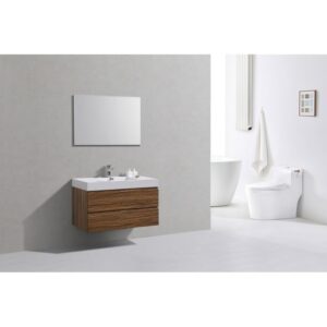 Kubebath BSL40 Bliss 39 1/2 Inch Wall Mount Single Sink Bath Vanity