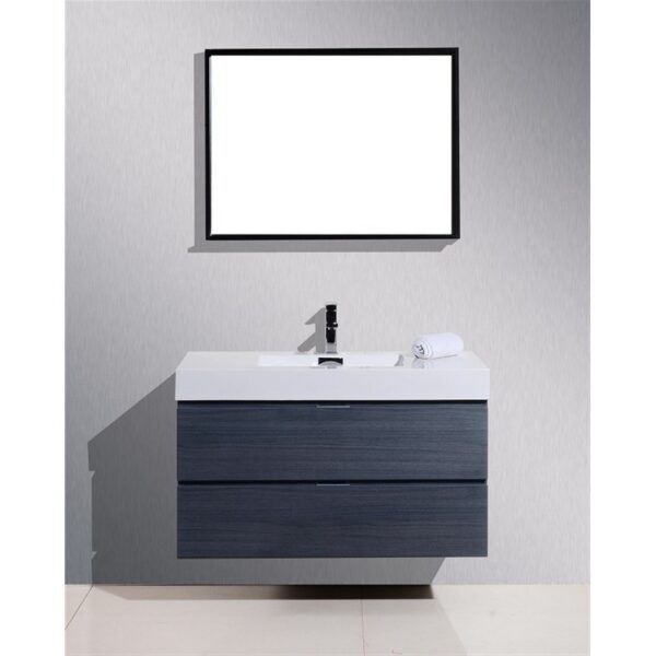 Kubebath BSL40 Bliss 39 1/2 Inch Wall Mount Single Sink Bath Vanity