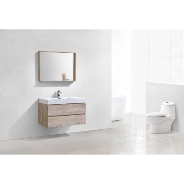 Kubebath BSL40 Bliss 39 1/2 Inch Wall Mount Single Sink Bath Vanity