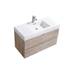 Kubebath BSL40 Bliss 39 1/2 Inch Wall Mount Single Sink Bath Vanity