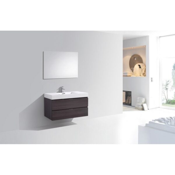 Kubebath BSL40 Bliss 39 1/2 Inch Wall Mount Single Sink Bath Vanity