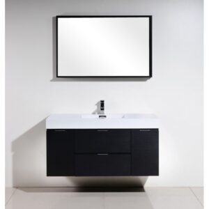 Kubebath BSL48 Bliss 47 1/4 Inch Wall Mount Single Sink Bath Vanity