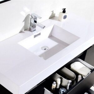 Kubebath BSL48 Bliss 47 1/4 Inch Wall Mount Single Sink Bath Vanity